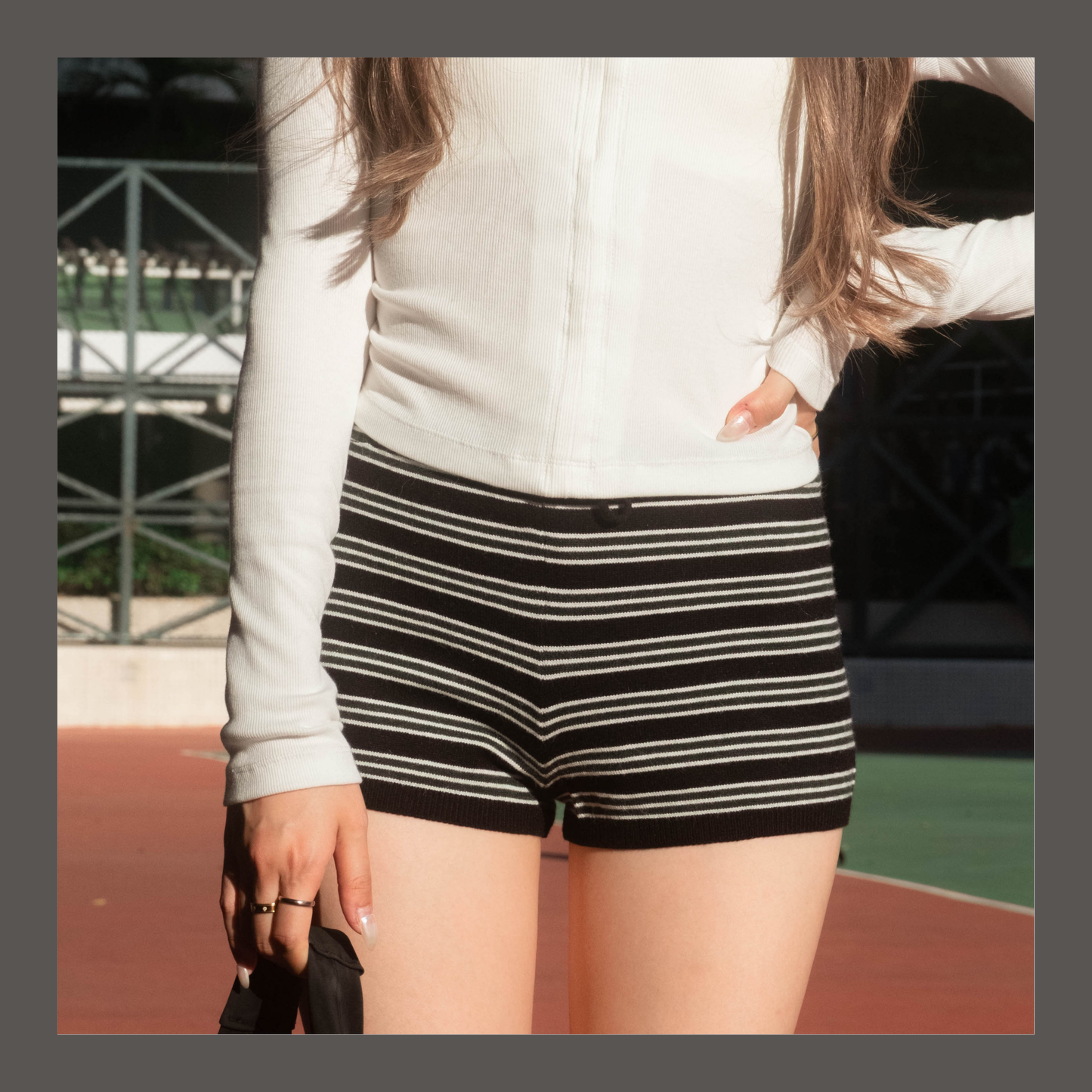 [ 🆕 Mini shorts 潮流 ☕️ 復古針織小短褲 ] Paul's Mini Shorts Stripes - 2 colours