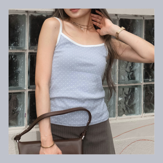 [ 🆕  super cute cute ⋆˚꩜｡ 小波點背心 ₊ ⊹ ] Polka Dot Cami - 5 colours