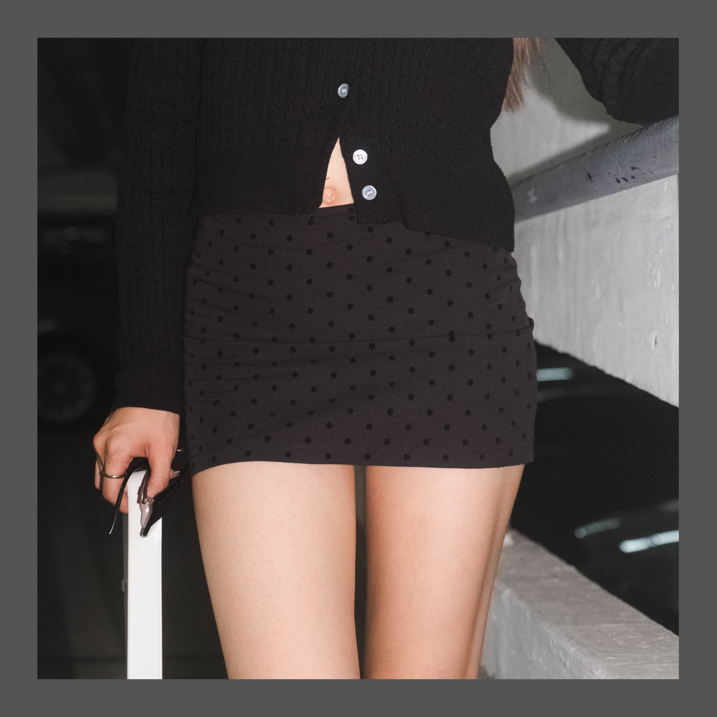 [ 復古小性感 ! 波點短裙 ] Dot Dot On Point Mini Mini Skirt