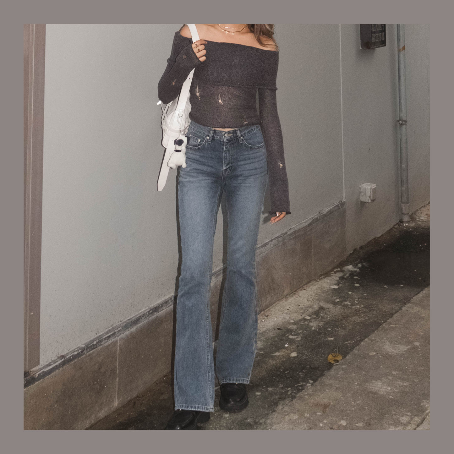 [ 舒適自在之選! 復古中腰喇叭牛 ] Retro Mid-waist Flare Jeans