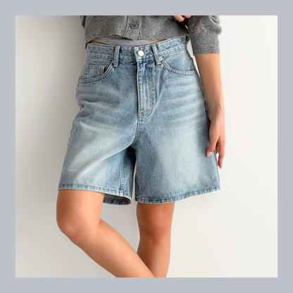 🆕 Washed Denim Bermuda Shorts