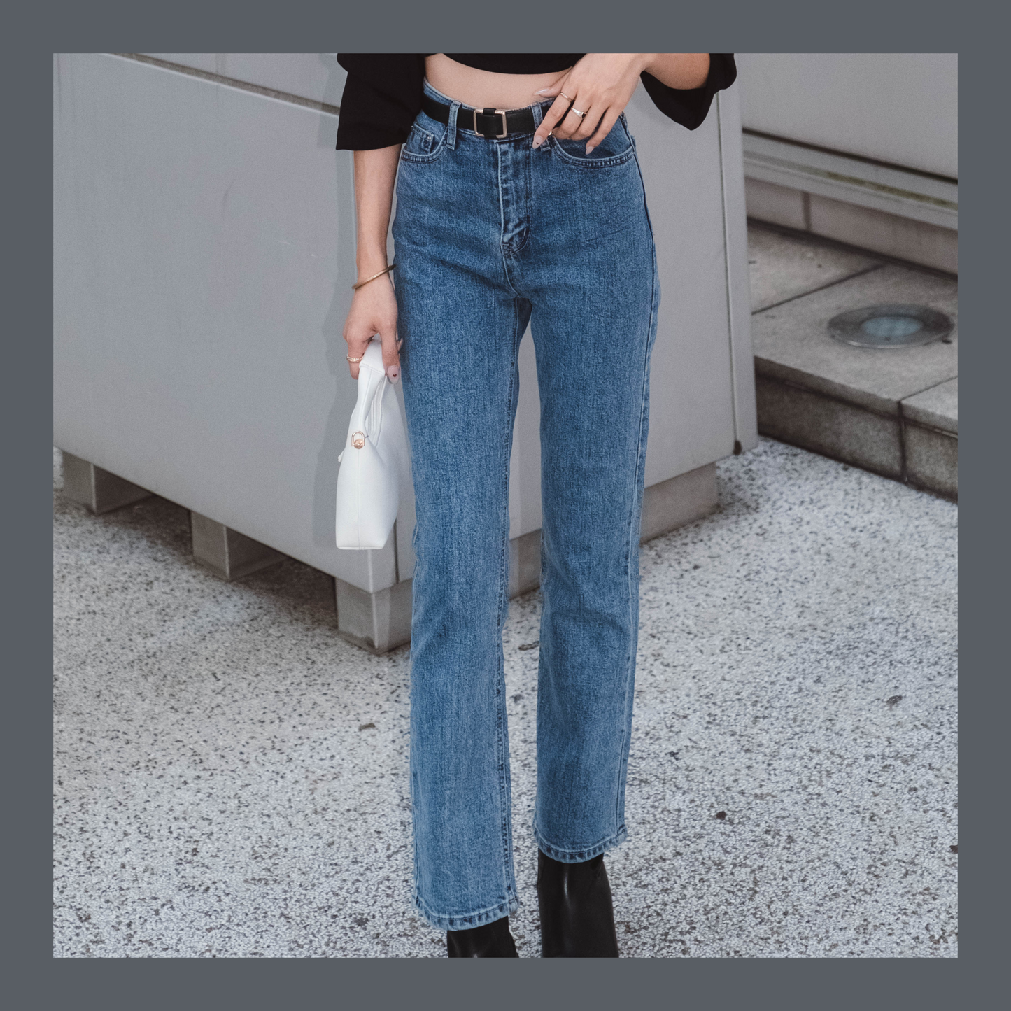 [ 超直筒 skinny jeans! ] Pencil Skinny High-waist Stretchy Jeans