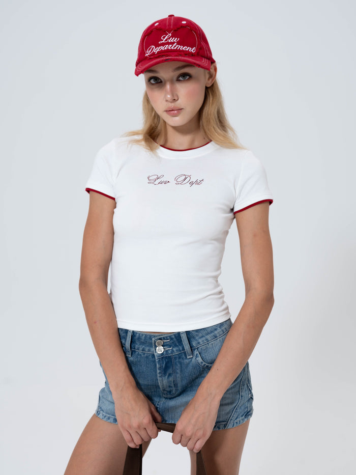 Luv Dept / Rhinestone Luv Dept Baby Tee