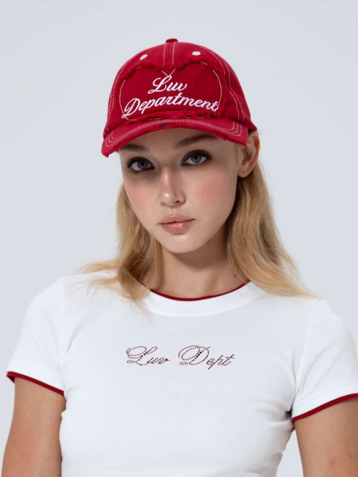 Luv Dept / Luv Dept Frayed Heart Cap