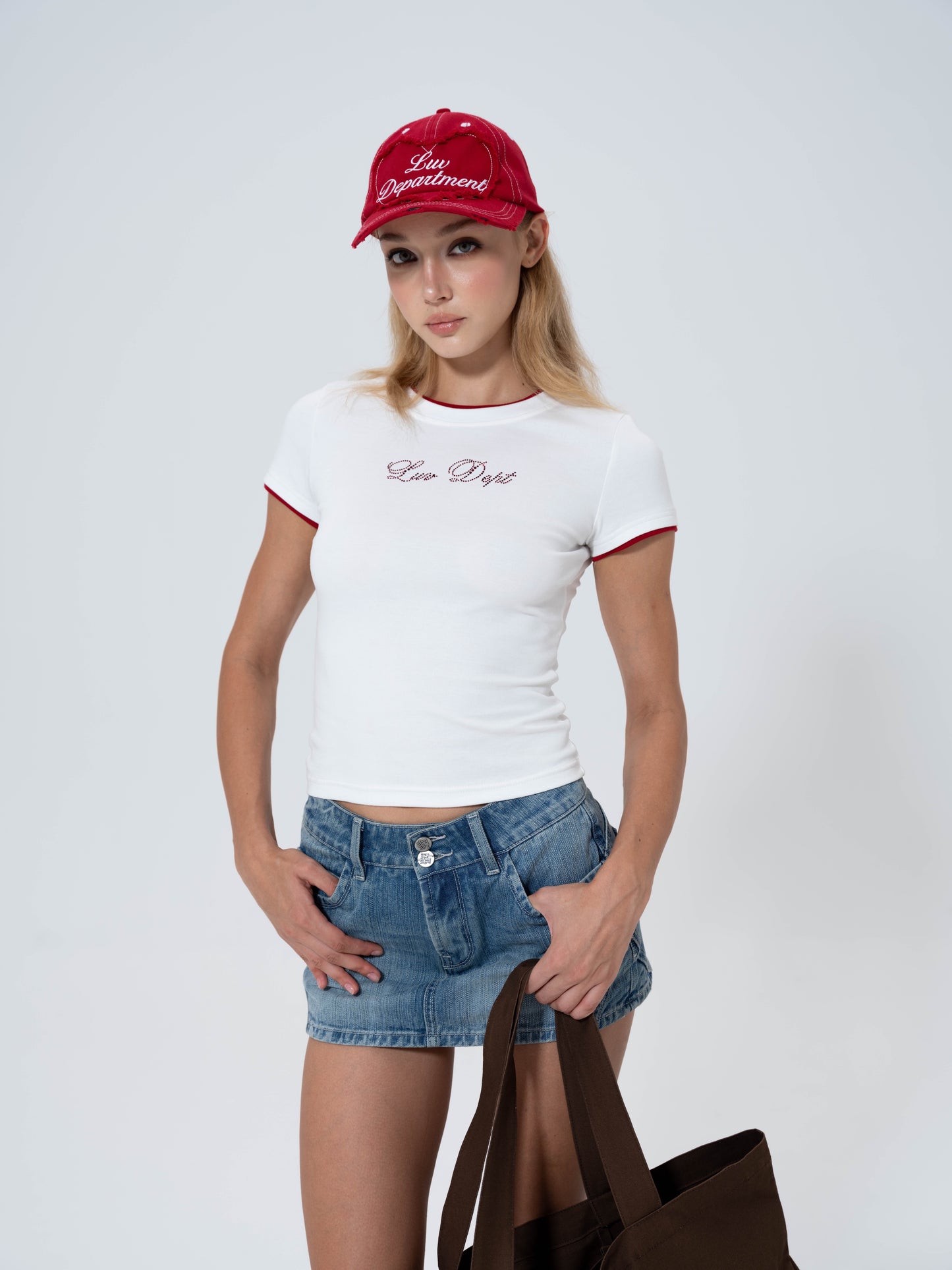 Luv Dept / Rhinestone Luv Dept Baby Tee