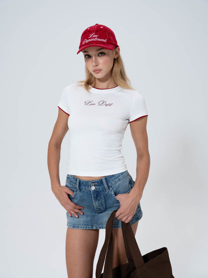 Luv Dept / Rhinestone Luv Dept Baby Tee