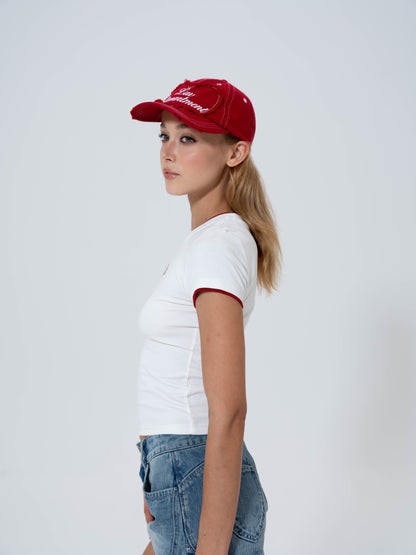 Luv Dept / Luv Dept Frayed Heart Cap