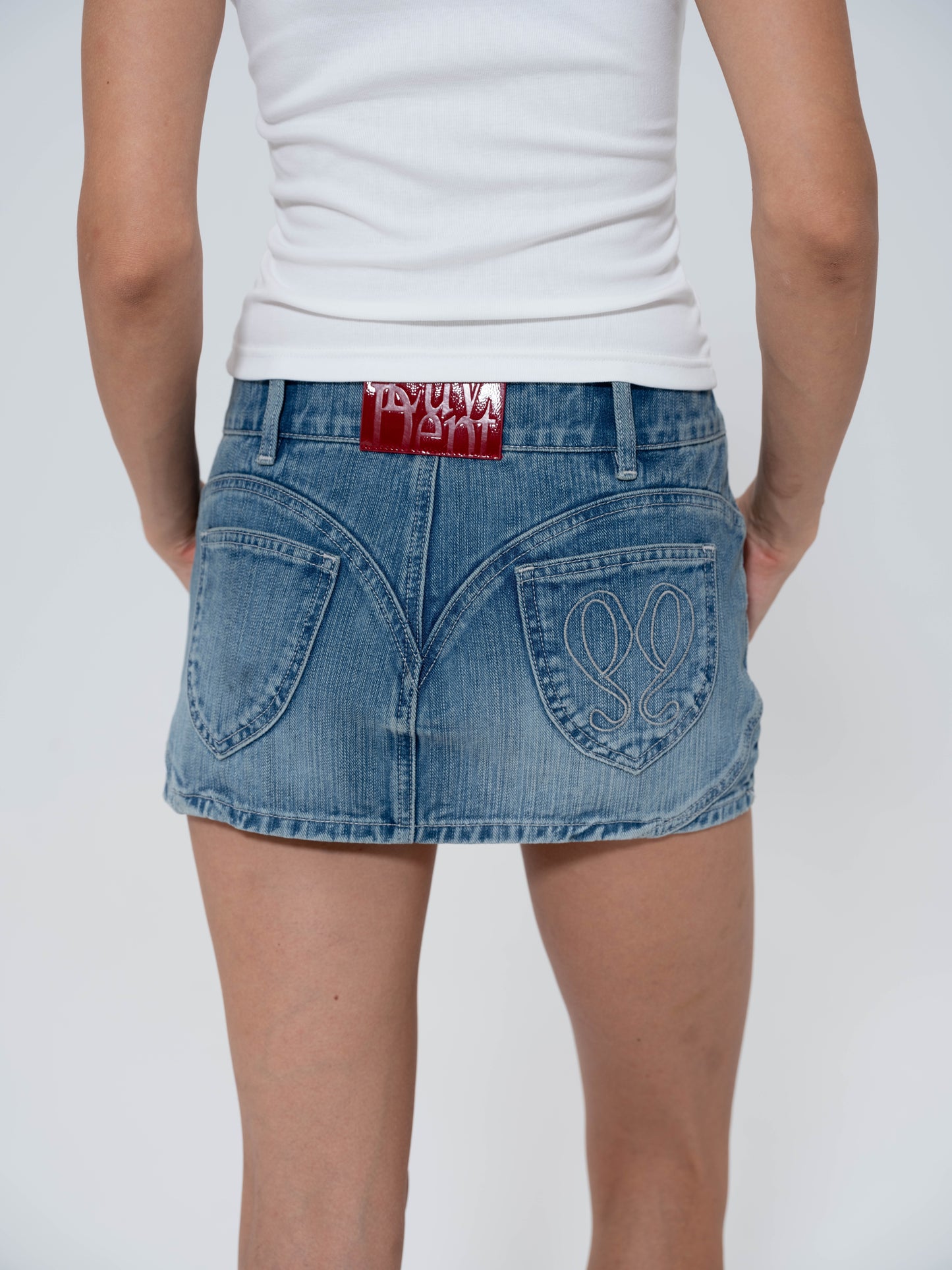 Luv Dept / "HEART" Denim Mini Skirt