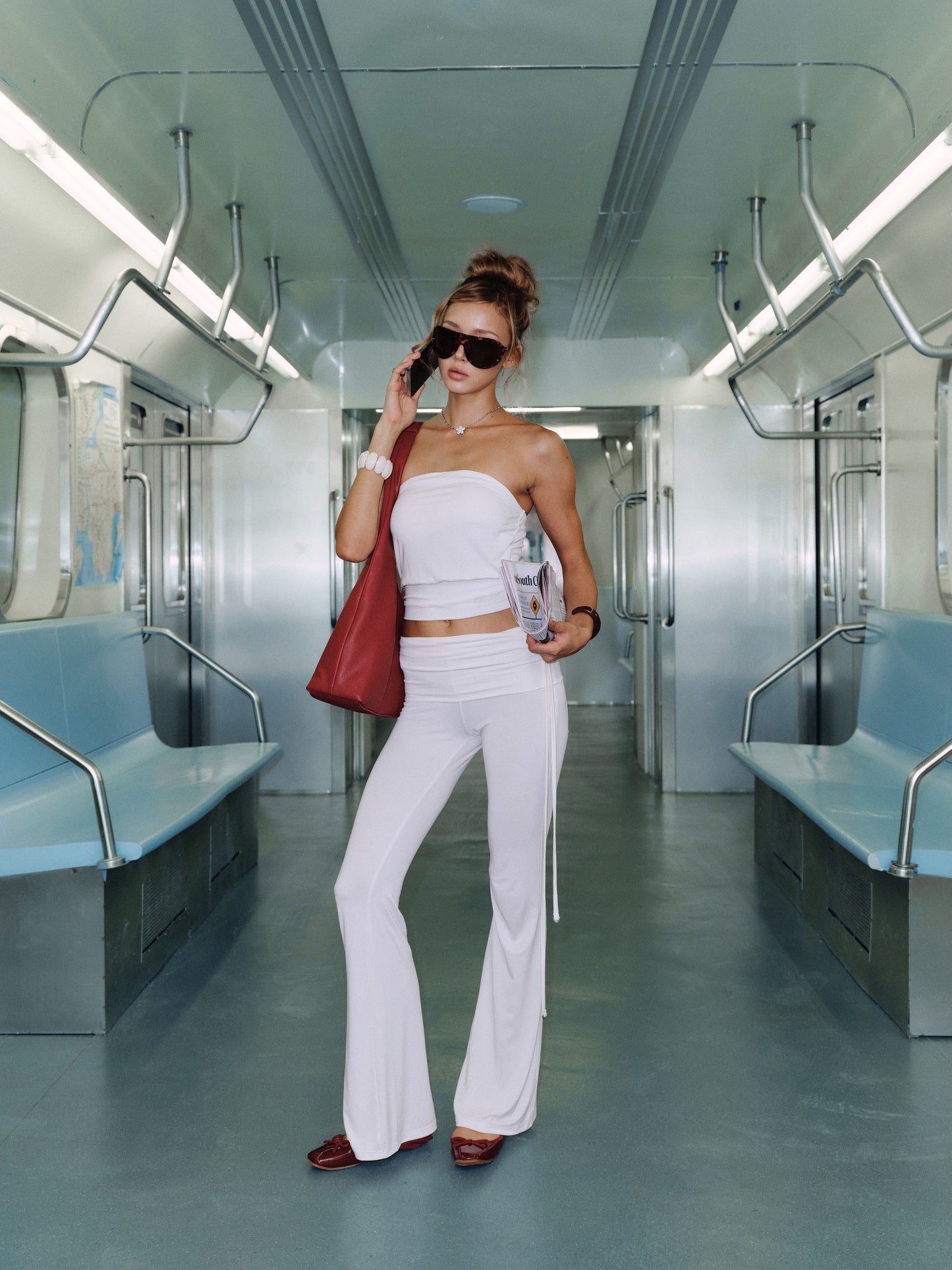 Luv Dept / Cloud-Soft Foldover Flare Pants