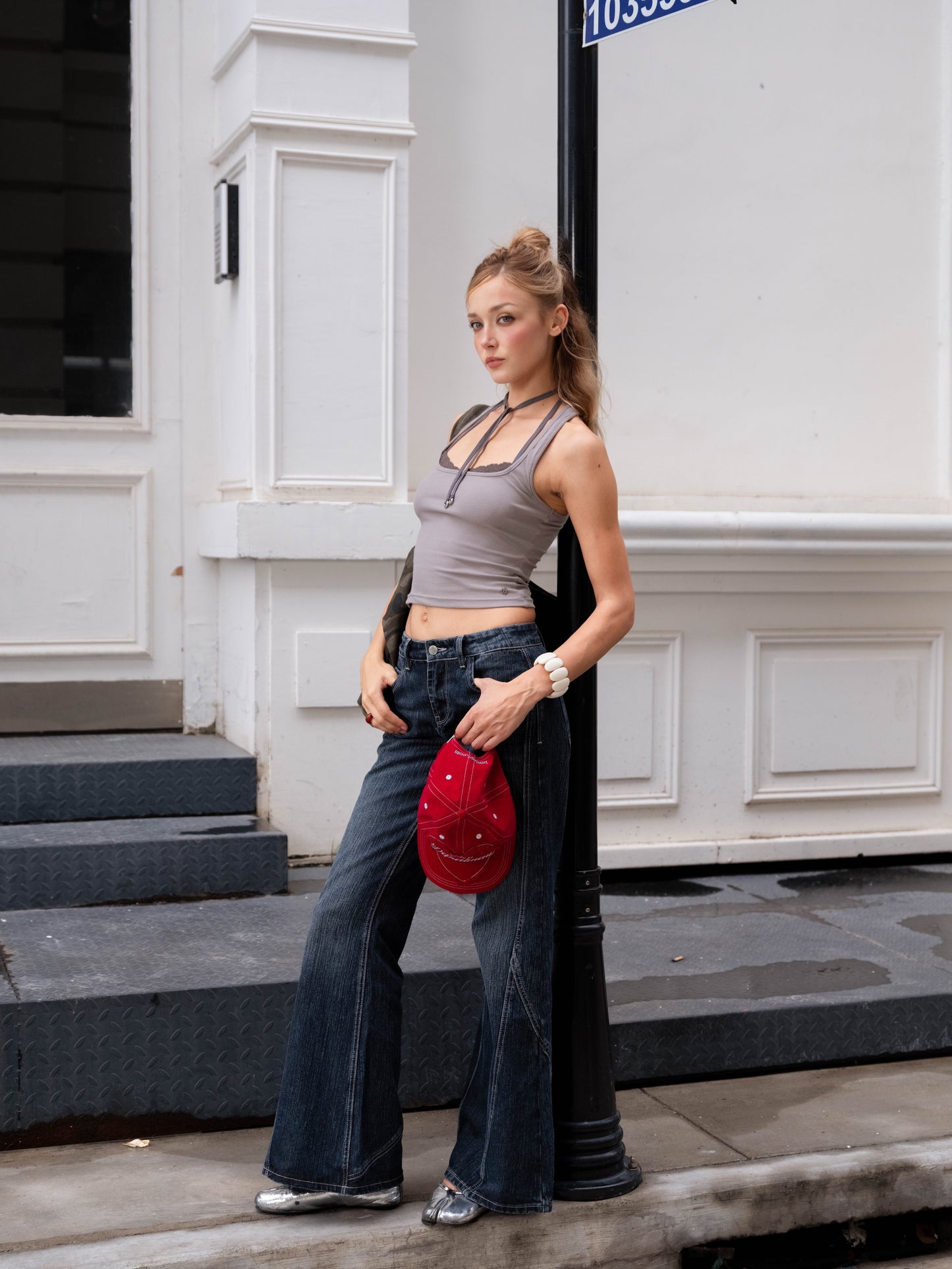 Luv Dept / Lace Tank with Charms