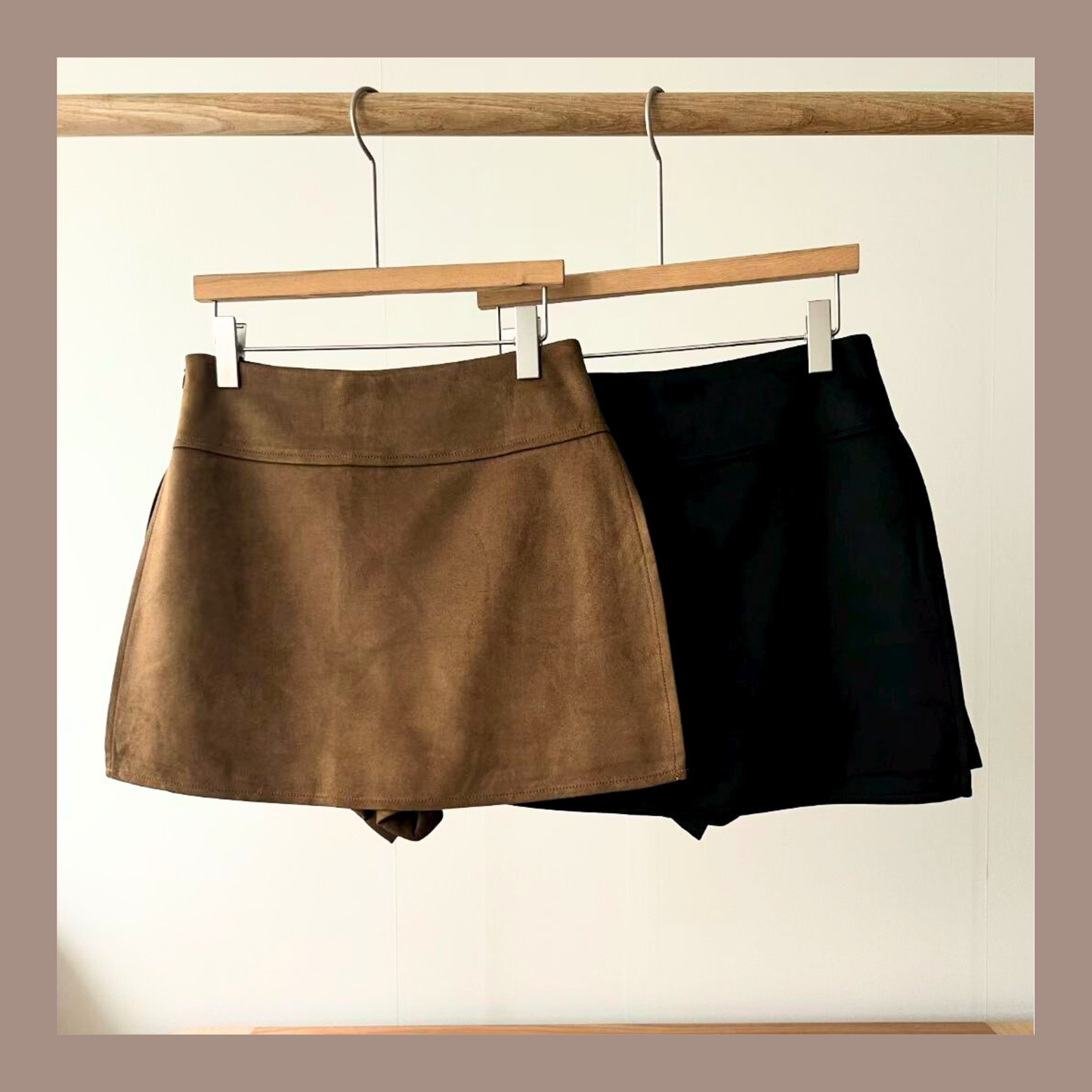[ 🆕 滑捋捋麂皮裙褲 ] Fall Basic Suede Skorts - 2 colours