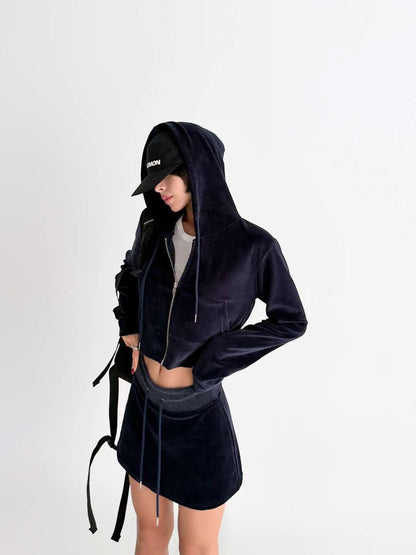 [ 🆕 絲絨休閒短裙~ 內置打底] Royal Velvet Mini Skorts - 2 colours