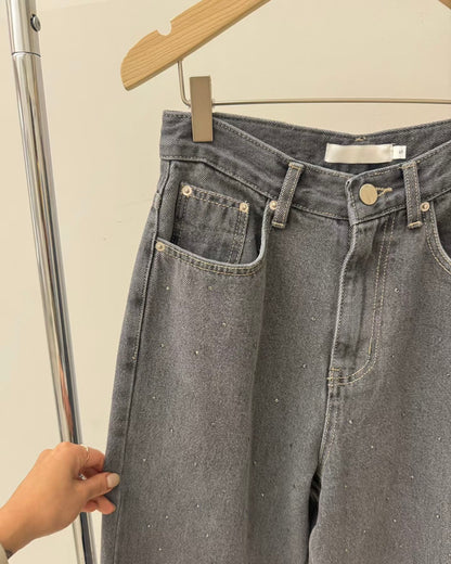 🆕 Sparkle Straight Wide-Leg Jeans - 3 colours