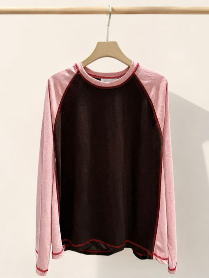 Contrast Stitch Raglan Long Sleeve - 4 colours