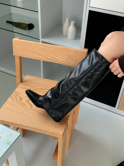 [ 今季流行 item ! 襪套款長 boots ] Funky Fold-Over Boots - 2 colours