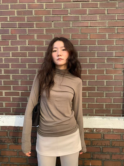 [ 🆕 軟糯~滑身~親膚~ 長款打底衫] Signature Soft Touch Turtle Neck Top - 3 colours