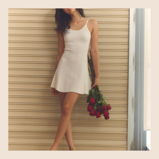 [ Premium ⚜️ ] Jade Mini Dress - White