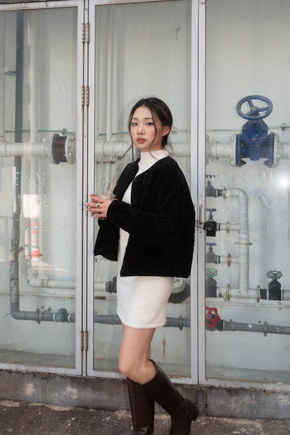 [ 🆕 超厚實! 超氣質! 短毛毛保暖外套 ] Bear Bear Fluffy Jacket - 2 colours