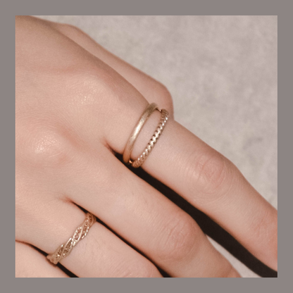 [ 韓國連線 🇰🇷 簡約大氣雙層戒指 ] Triumphal Arch Ring - Gold