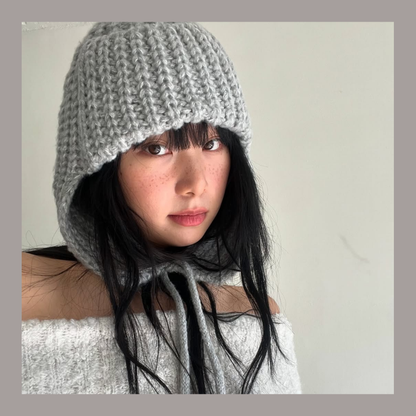 [ 針織可愛小帽子～ ] Trapper Hat Knit - 3 colours