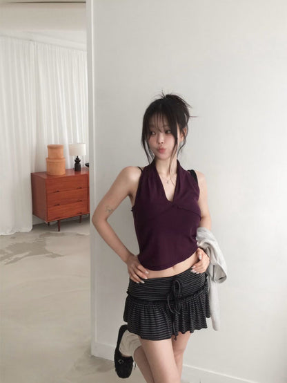 [ 🆕 夏日可愛小短裙 🌊 ] Bounce Mini Skirt Stripes - 2 colours