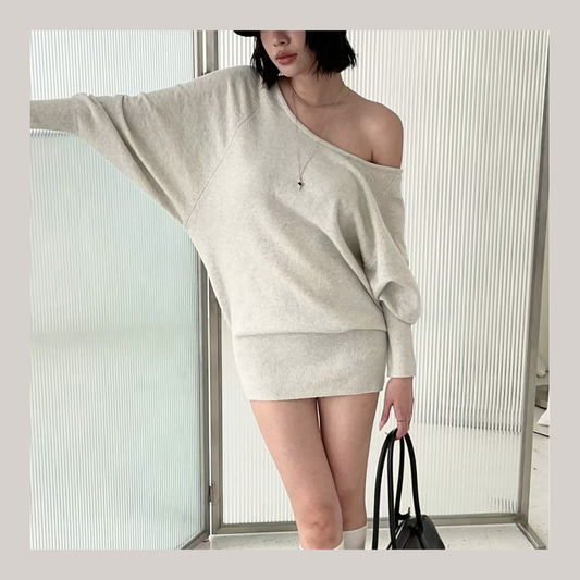 Asymmetric Knit Dress - 3 colours