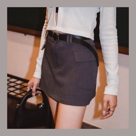 [ 實用item! 西裝短裙 ] Cargo Mini Shirt Skirt