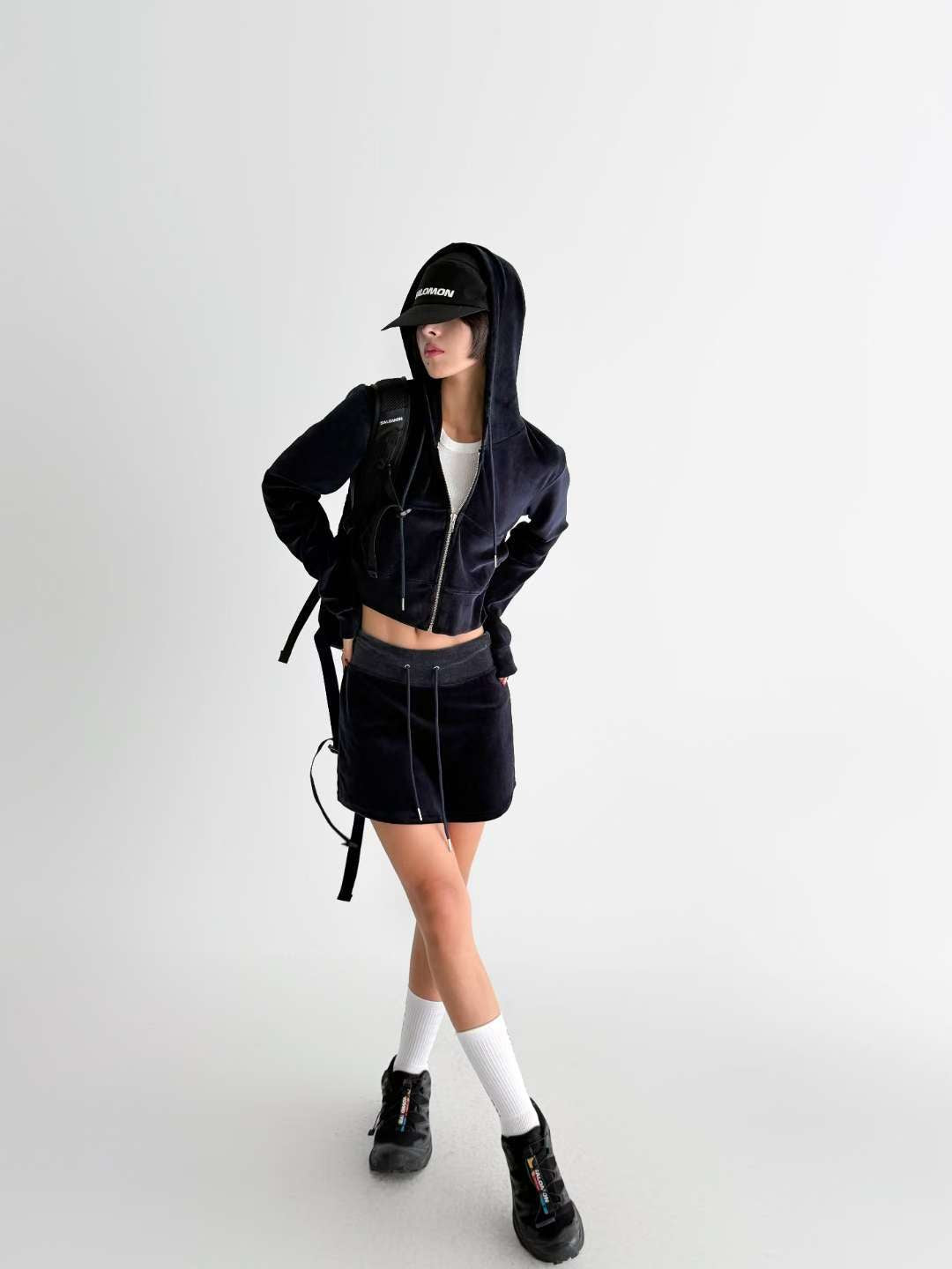 [ 🆕 絲絨休閒短裙~ 內置打底] Royal Velvet Mini Skorts - 2 colours