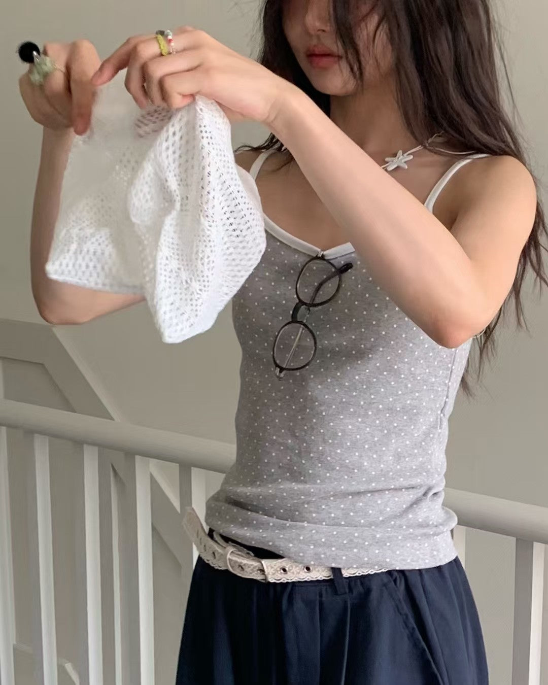 [ 🆕  super cute cute ⋆˚꩜｡ 小波點背心 ₊ ⊹ ] Polka Dot Cami - 5 colours