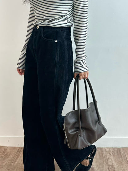 [ 🆕 大推款!! 秋冬絨面 極厚實+靚料+靚 cut ] Fall Velvet Wide-Leg Pants - 2 colours