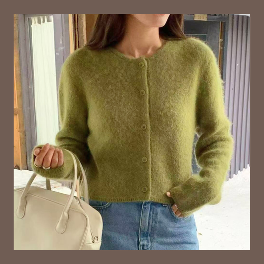 [ 🆕 親膚雲感~ 輕盈保暖~ 高質安哥拉山羊毛冷衫 ] Fleecy Angora Cardigan - 7 colours