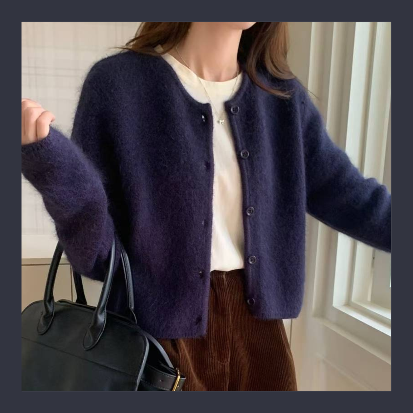 [ 🆕 親膚雲感~ 輕盈保暖~ 高質安哥拉山羊毛冷衫 ] Fleecy Angora Cardigan - 7 colours