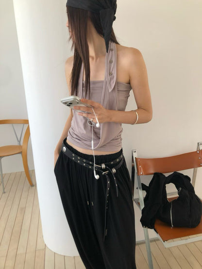 🆕  Draped Halter Tube Top - 3 colours