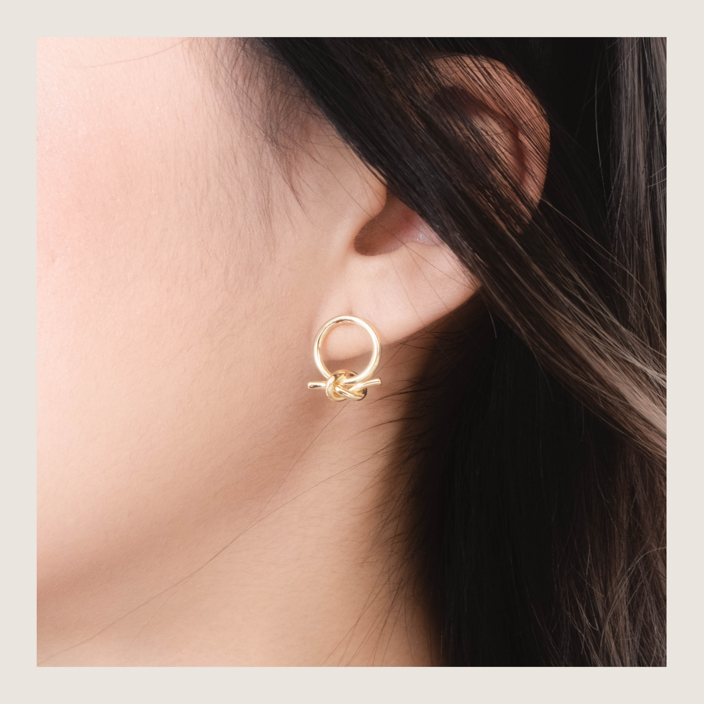 [ 韓國連線 🇰🇷 ] Rounding Knot Earrings - Gold