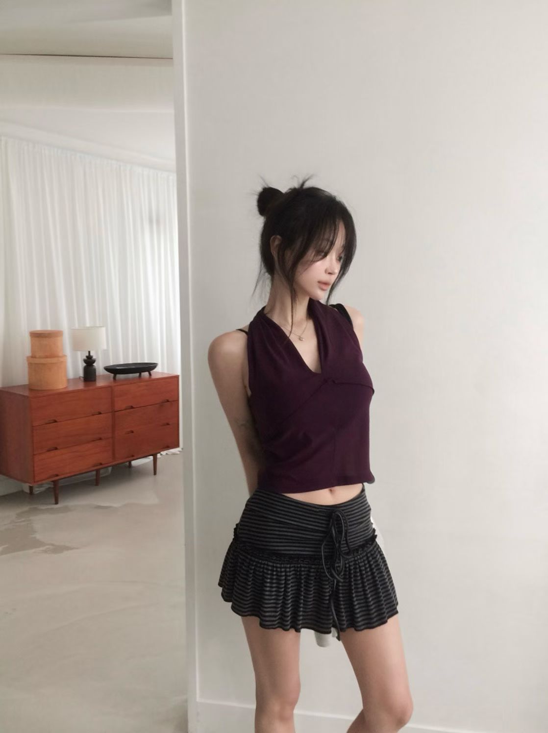 [ 🆕 夏日可愛小短裙 🌊 ] Bounce Mini Skirt Stripes - 2 colours