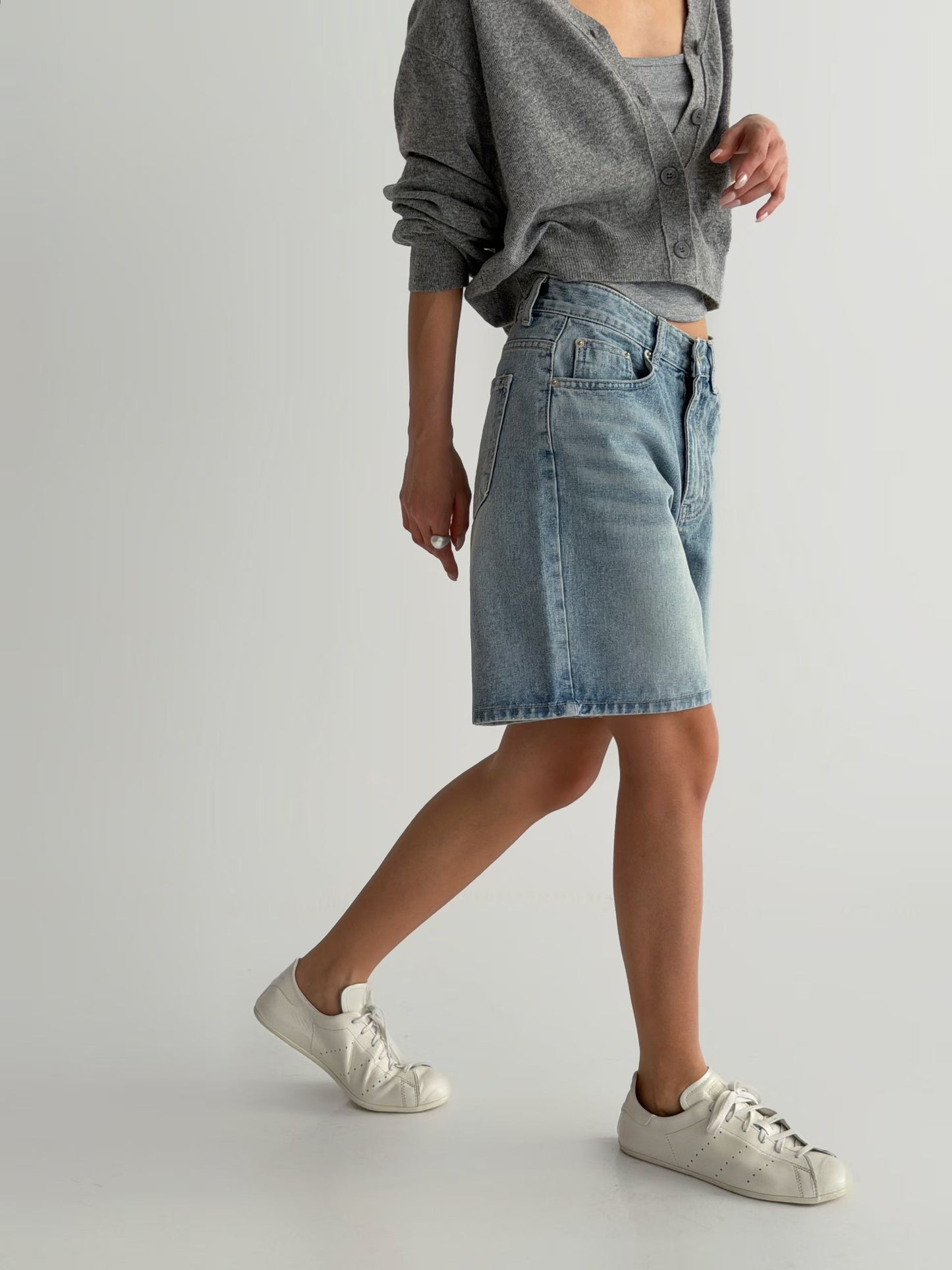🆕 Washed Denim Bermuda Shorts
