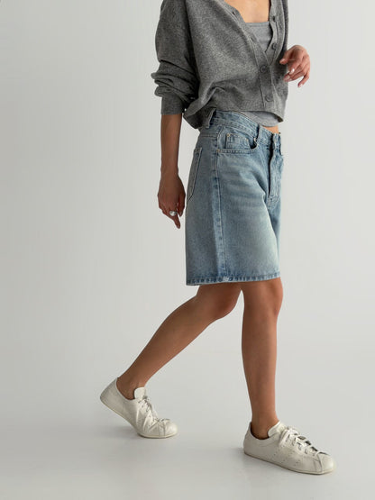 🆕 Washed Denim Bermuda Shorts