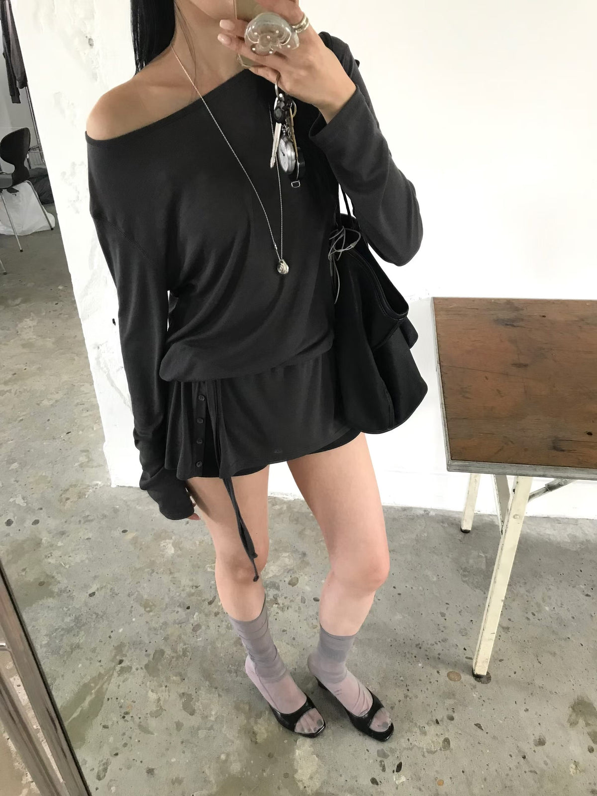 Asymmetric Side-Button Tunic Top - 3 colours