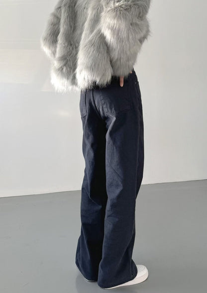 [ 🆕 有驚喜! 被毛毛包圍~ 超舒服直腳牛仔 ] Dusty Soft Pants - 3 colours