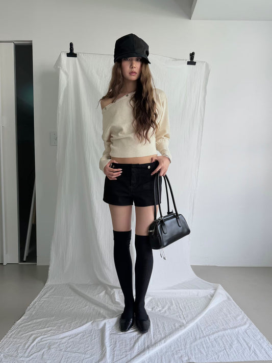 Asymmetrical Sweater With Buttons - 3 colours