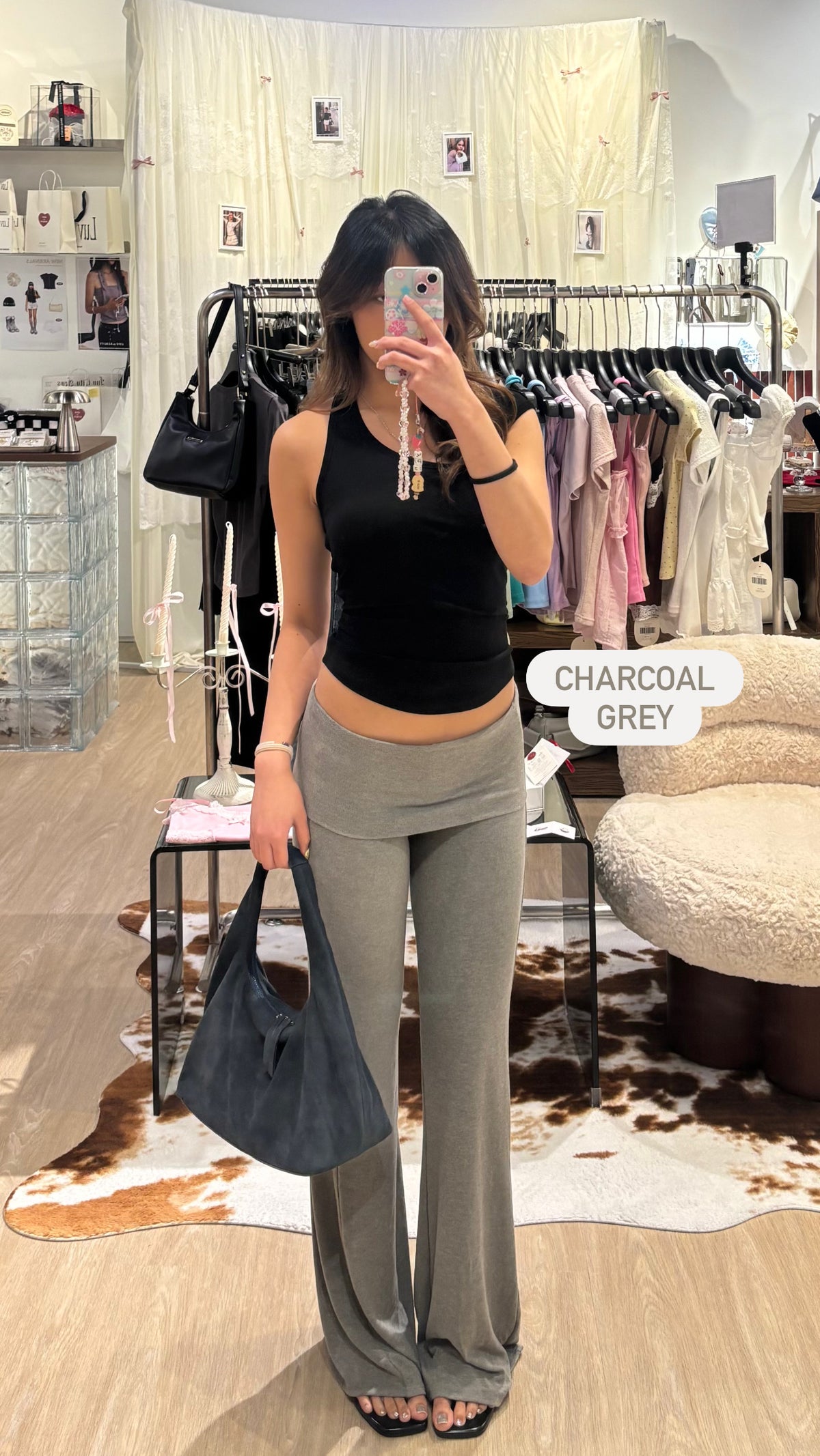 🆕 Foldover Waistband Flare Pants - 4 colours