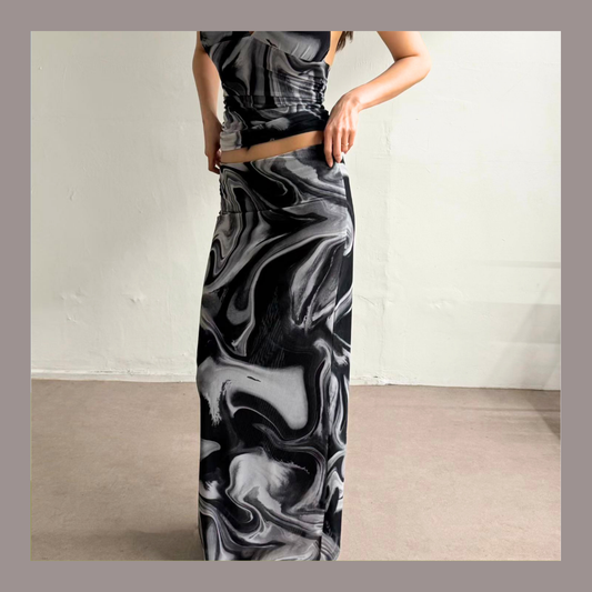 🆕 Ether Marble Maxi Skirt - 2 colours