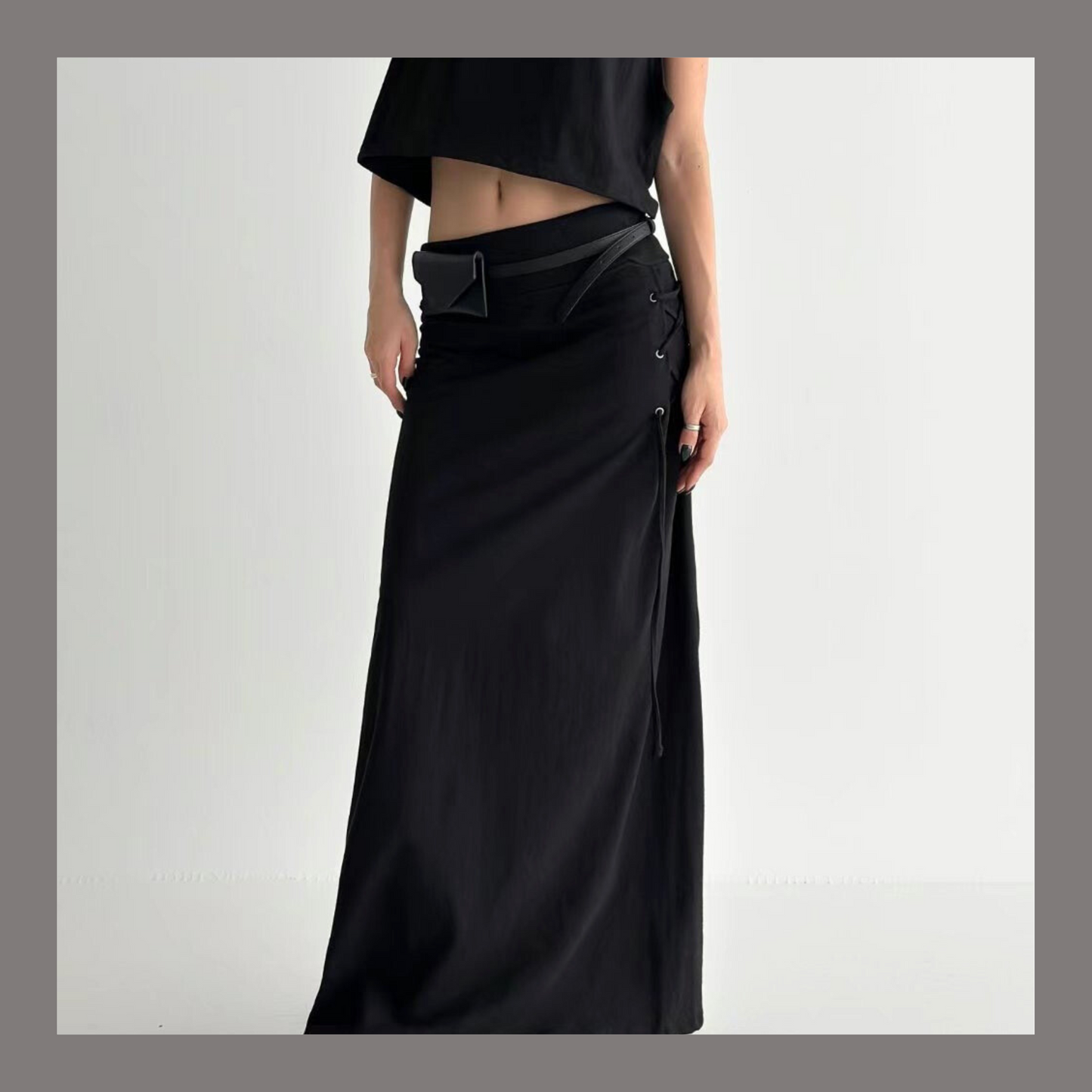 [ 簡約又有細節位的長裙 ] Tie Up Maxi Skirt - 2 colours