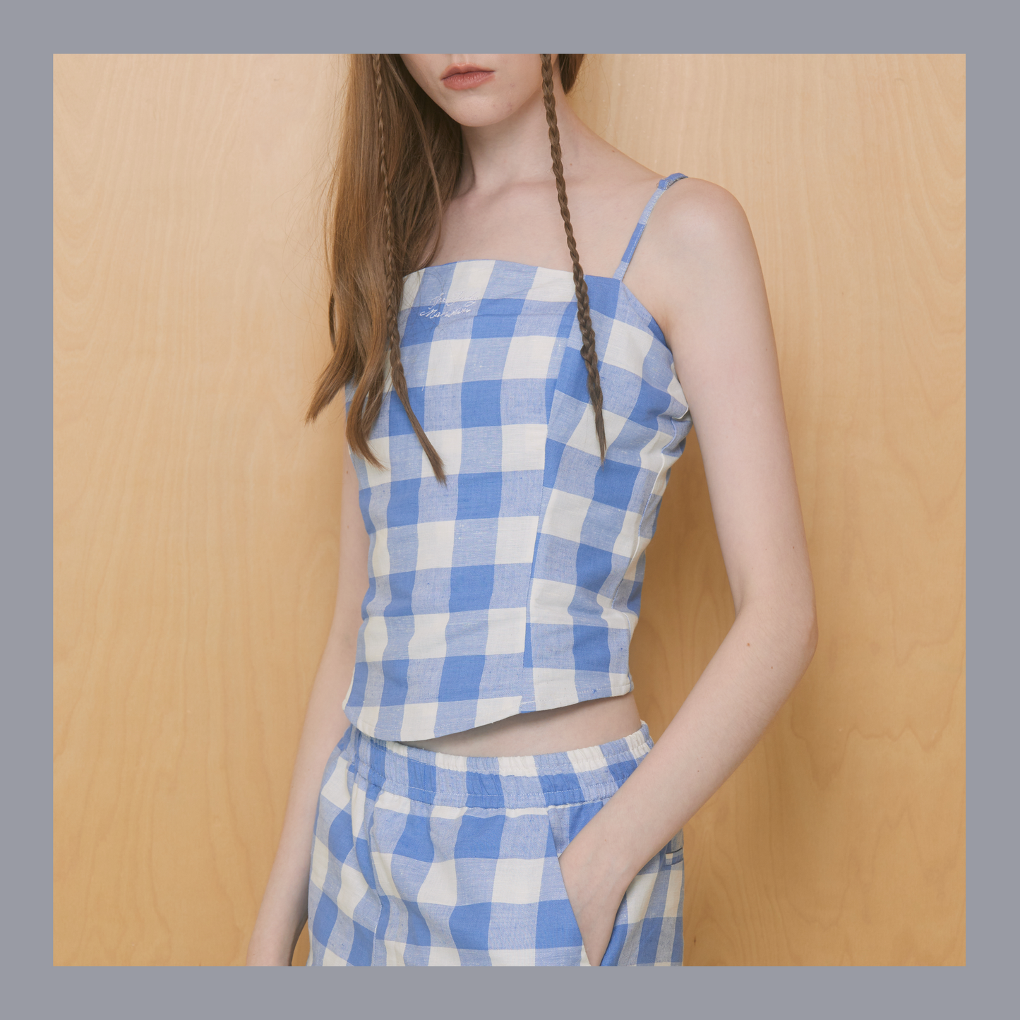 July Mansion - TJM Top 031 in Checker Blue