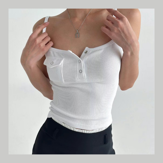 [ 🆕 歐美簡約小背心 🪩 ] Little Pocket Tank - 3 colours