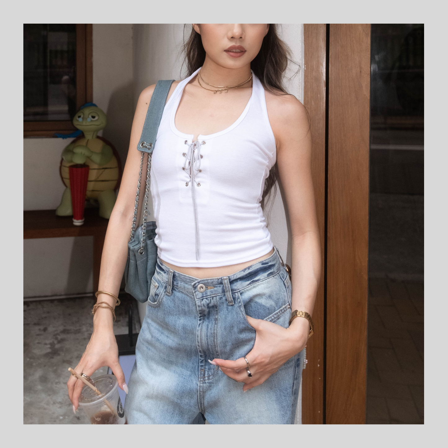 [ 🆕 型格性感 ✰ ✰ ✰ 綁帶露背 top ] Ada's Backless Tank - 3 colours