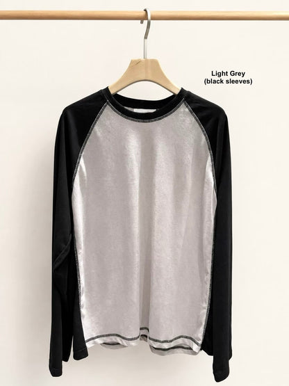 Contrast Stitch Raglan Long Sleeve - 4 colours