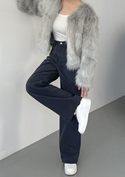 [ 🆕 有驚喜! 被毛毛包圍~ 超舒服直腳牛仔 ] Dusty Soft Pants - 3 colours