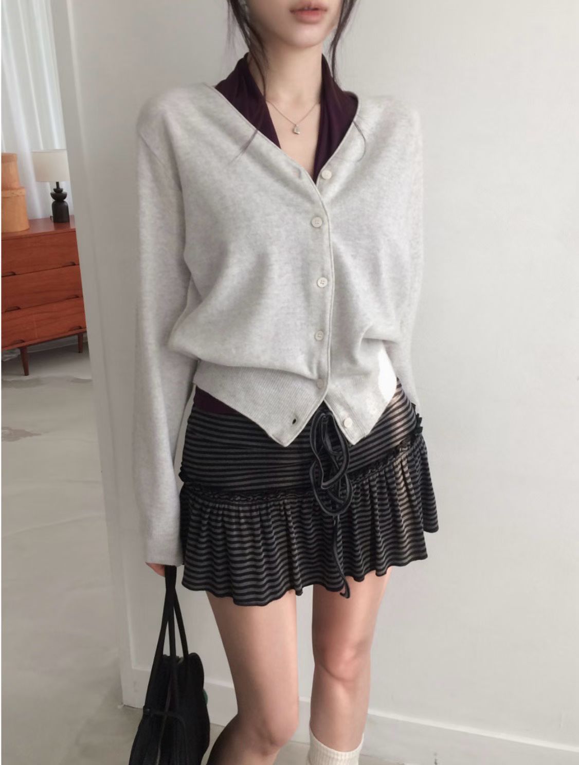 [ 🆕 夏日可愛小短裙 🌊 ] Bounce Mini Skirt Stripes - 2 colours