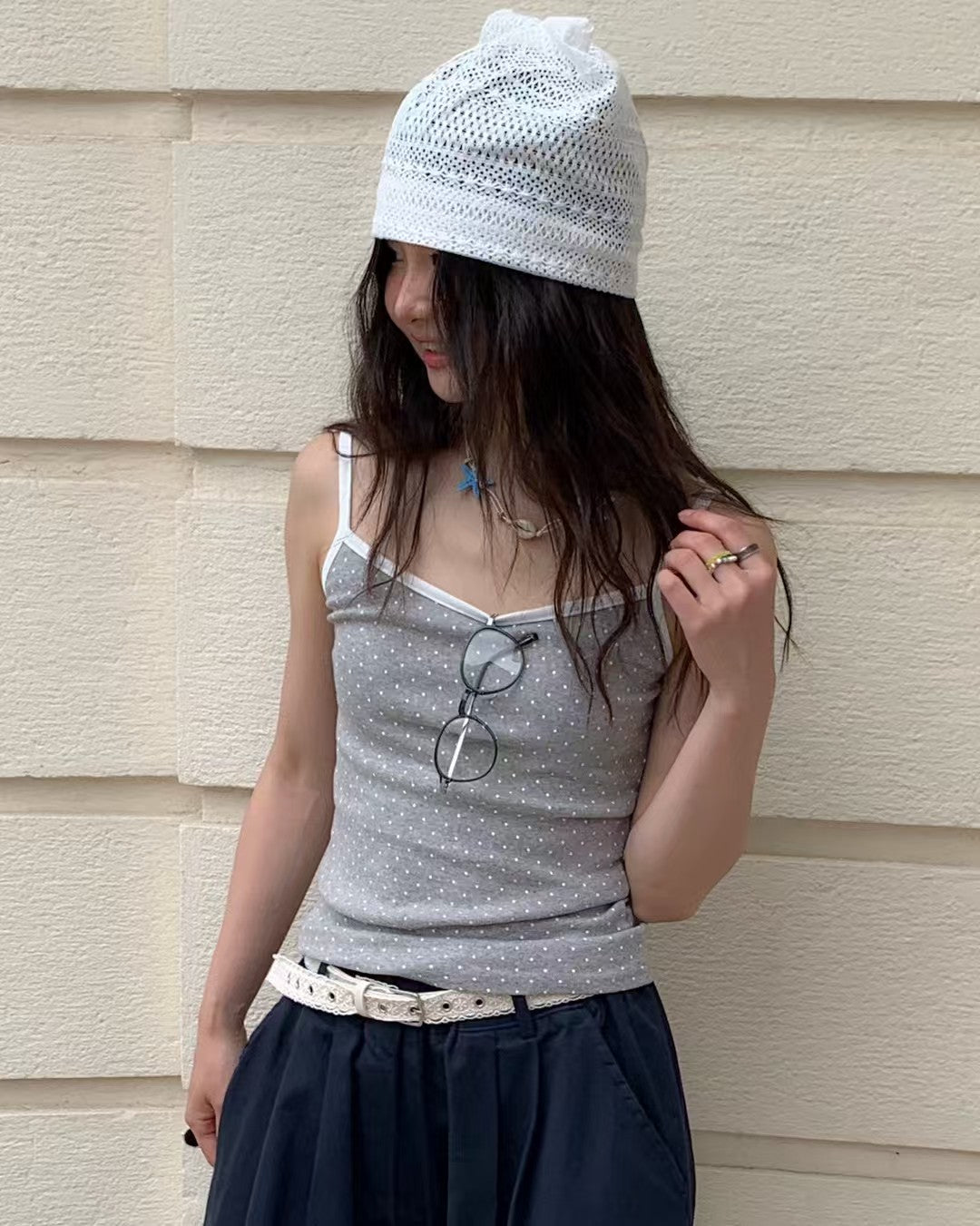 [ 🆕  super cute cute ⋆˚꩜｡ 小波點背心 ₊ ⊹ ] Polka Dot Cami - 5 colours